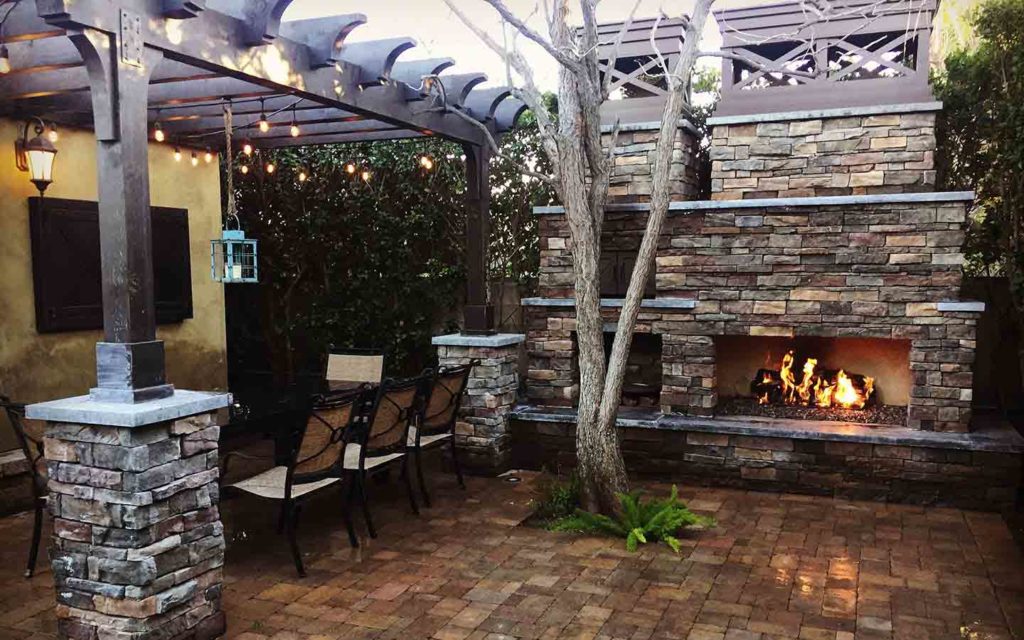 Olmos landscape services patios and fire features in Sherman Oaks, Encino, Studio City and Northridge homes