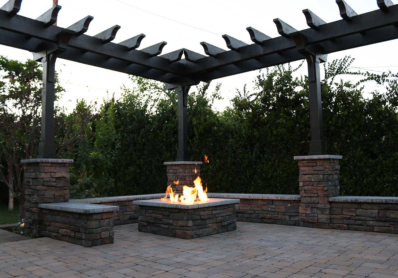 Olmos landscape pergolas, patio covers, patios, carpentry and fire features